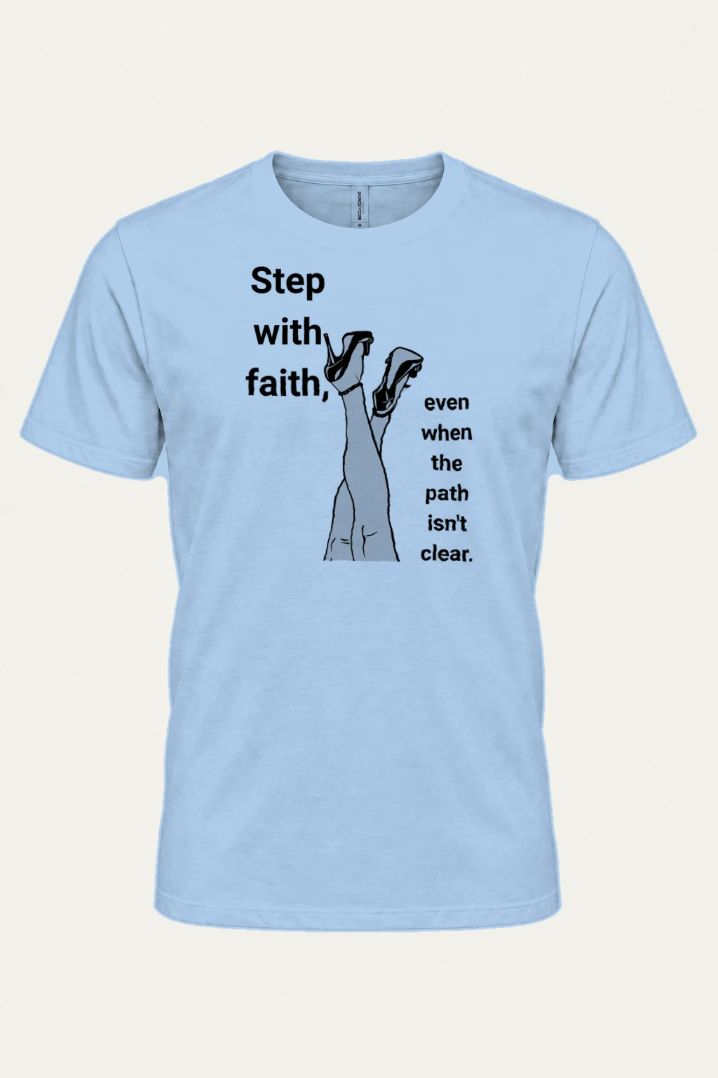 "Step With Faith" Heavyweight Unisex Crewneck T-shirt | Gildan 5000
