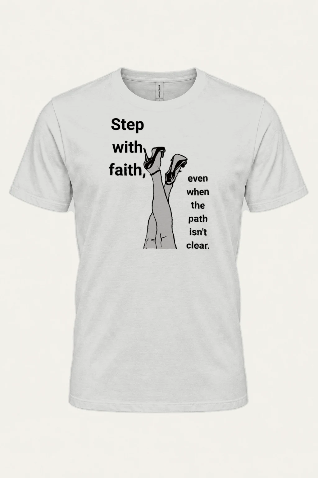 "Step With Faith" Heavyweight Unisex Crewneck T-shirt | Gildan 5000