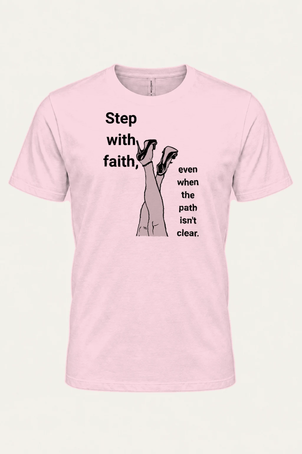 "Step With Faith" Heavyweight Unisex Crewneck T-shirt | Gildan 5000