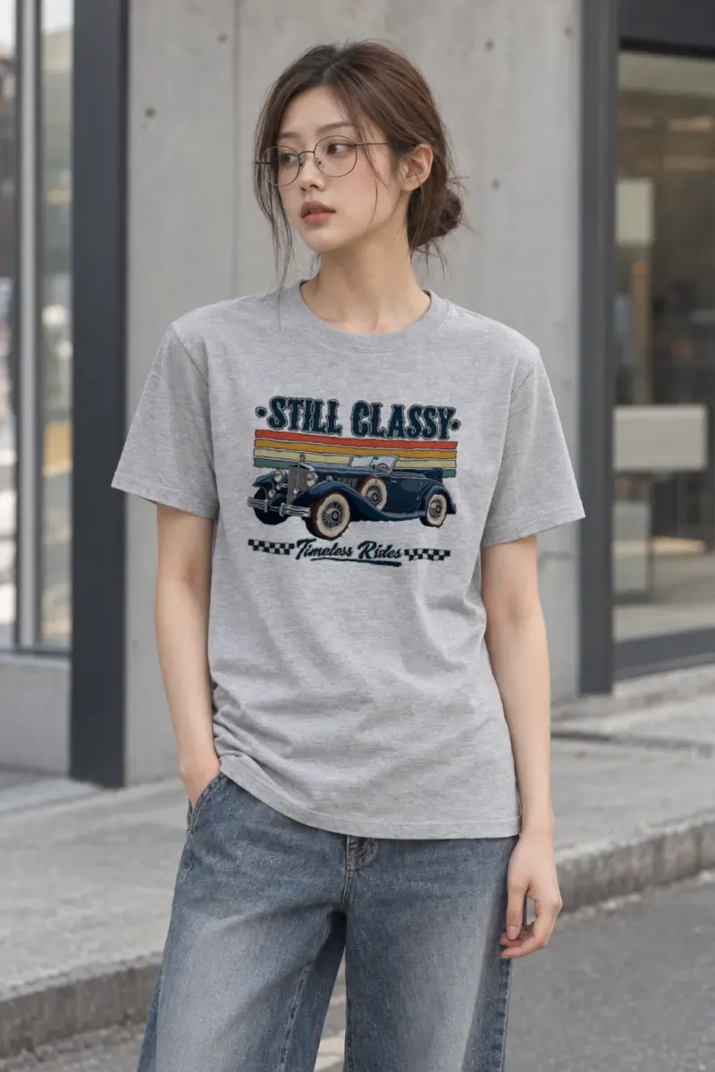"Still Classy" Heavyweight Unisex Crewneck T-shirt