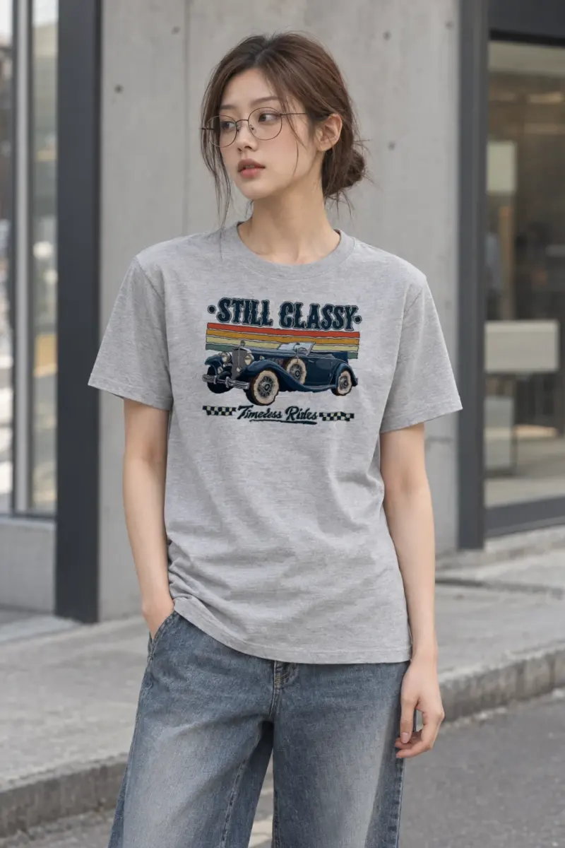 "Still Classy" Heavyweight Unisex Crewneck T-shirt