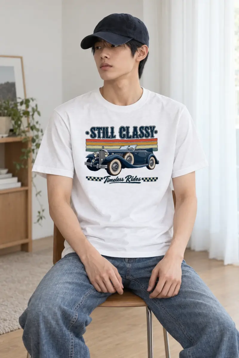 "Still Classy" Heavyweight Unisex Crewneck T-shirt