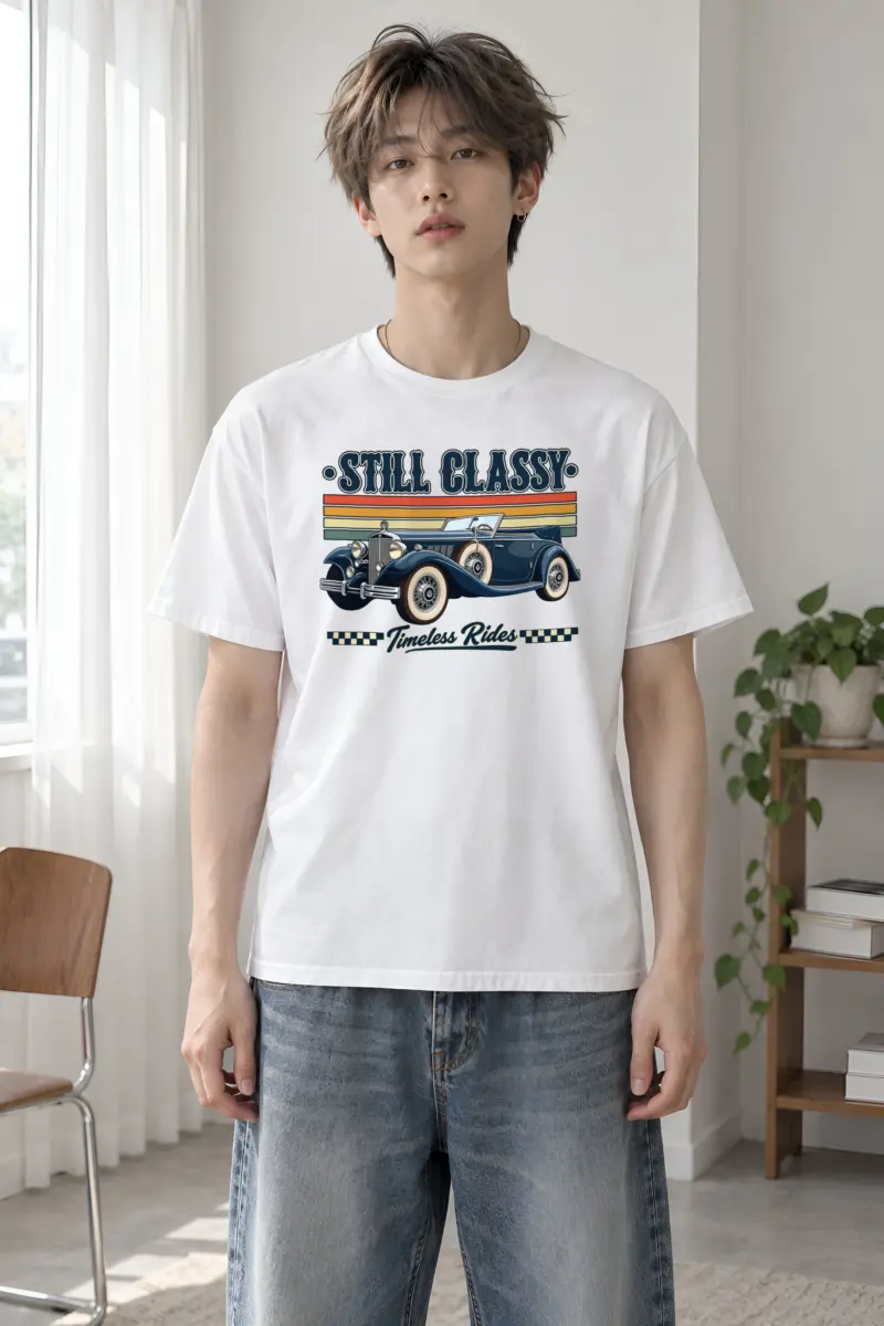 "Still Classy" Heavyweight Unisex Crewneck T-shirt