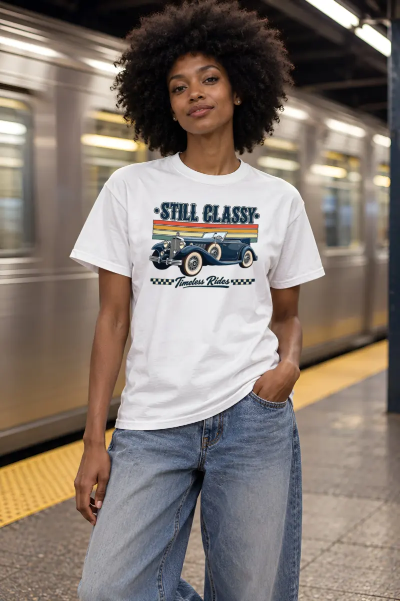 "Still Classy" Heavyweight Unisex Crewneck T-shirt