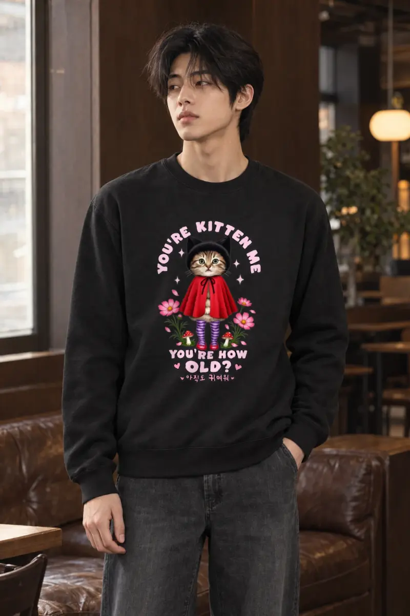 "Still Cute Kitten" Heavy Blend Unisex Crewneck Sweatshirt