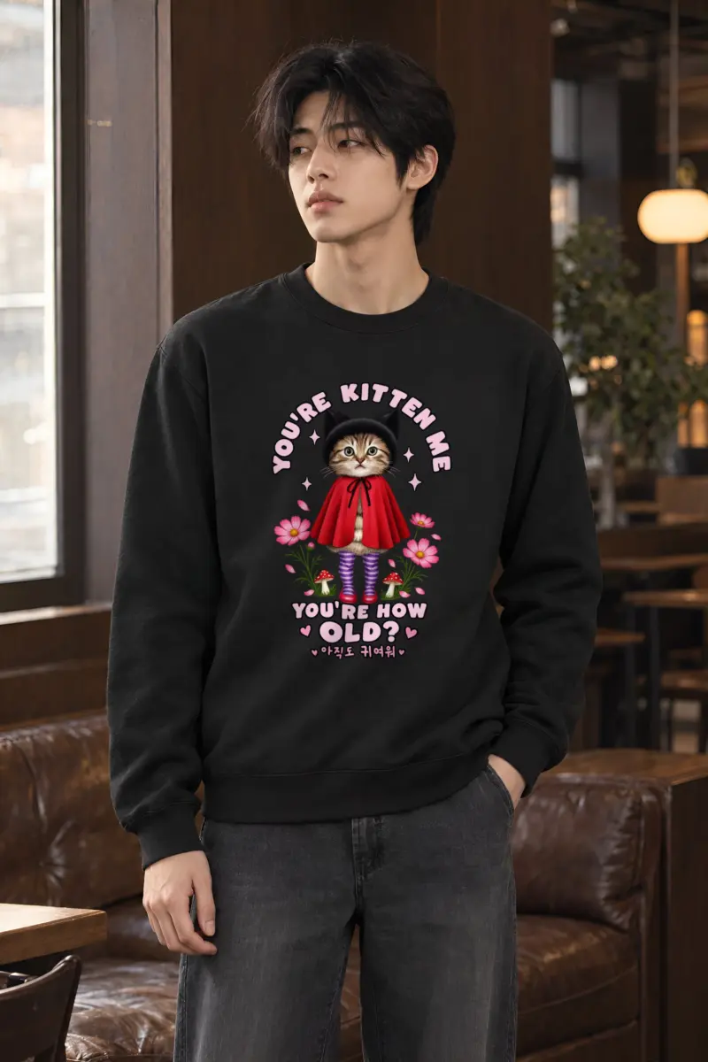 "Still Cute Kitten" Heavy Blend Unisex Crewneck Sweatshirt