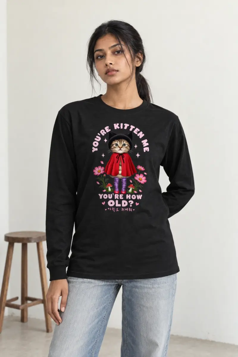 "Still Cute Kitten" Unisex Longsleeve T-shirt | Gildan 2400