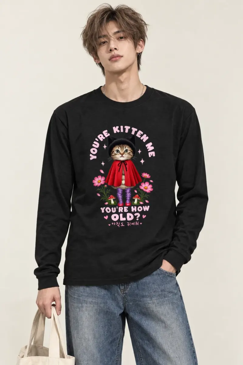 "Still Cute Kitten" Unisex Longsleeve T-shirt
