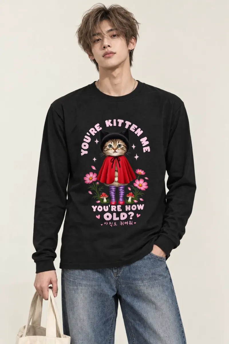 "Still Cute Kitten" Unisex Longsleeve T-shirt