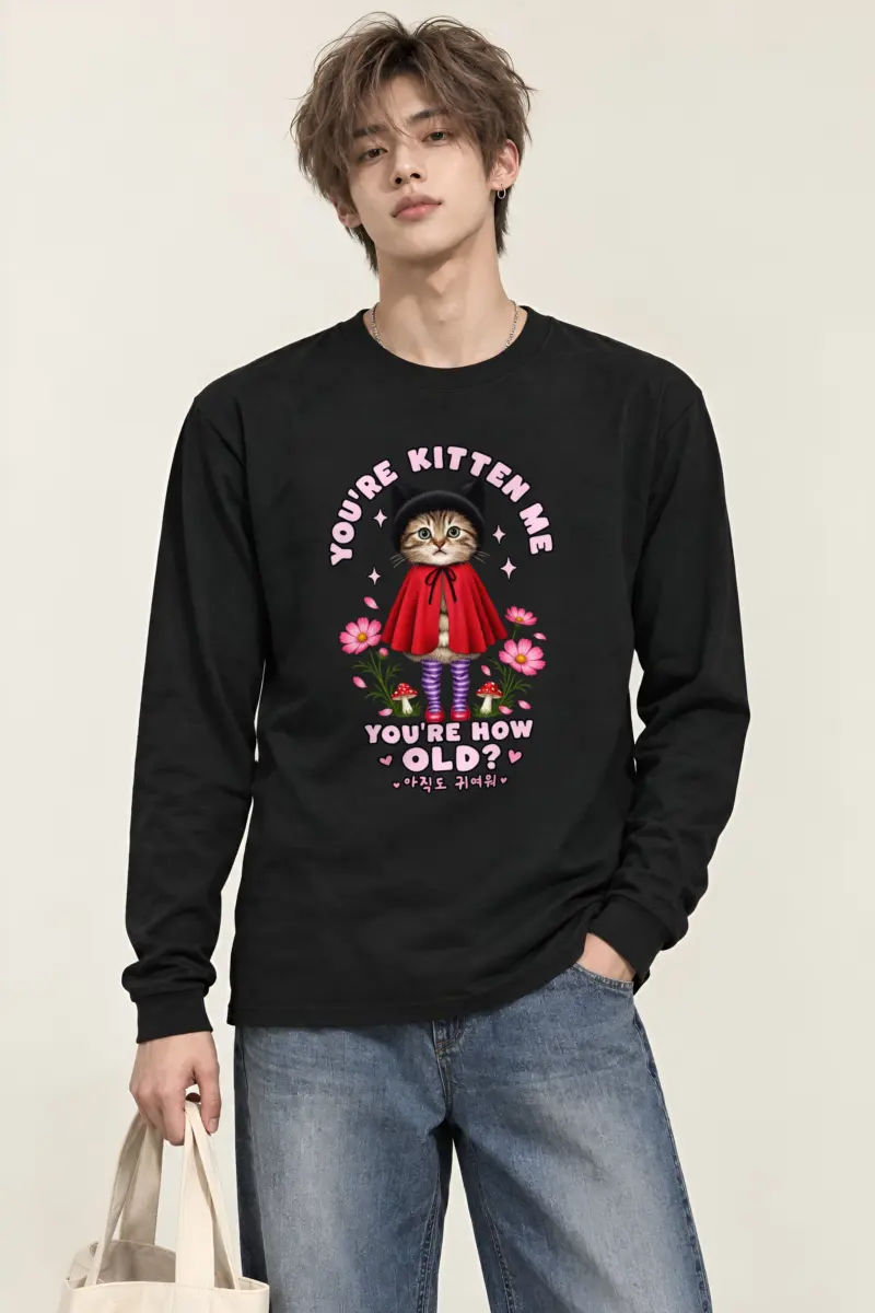 "Still Cute Kitten" Unisex Longsleeve T-shirt
