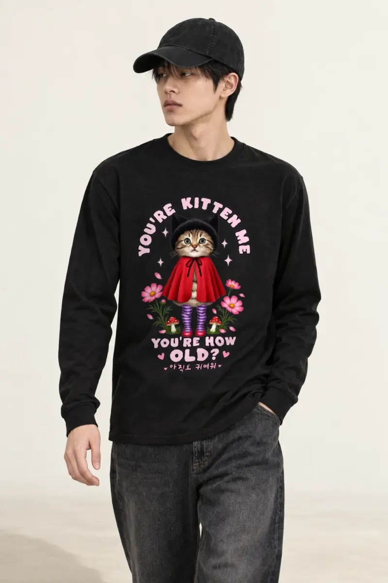 "Still Cute Kitten" Unisex Longsleeve T-shirt | Gildan 2400