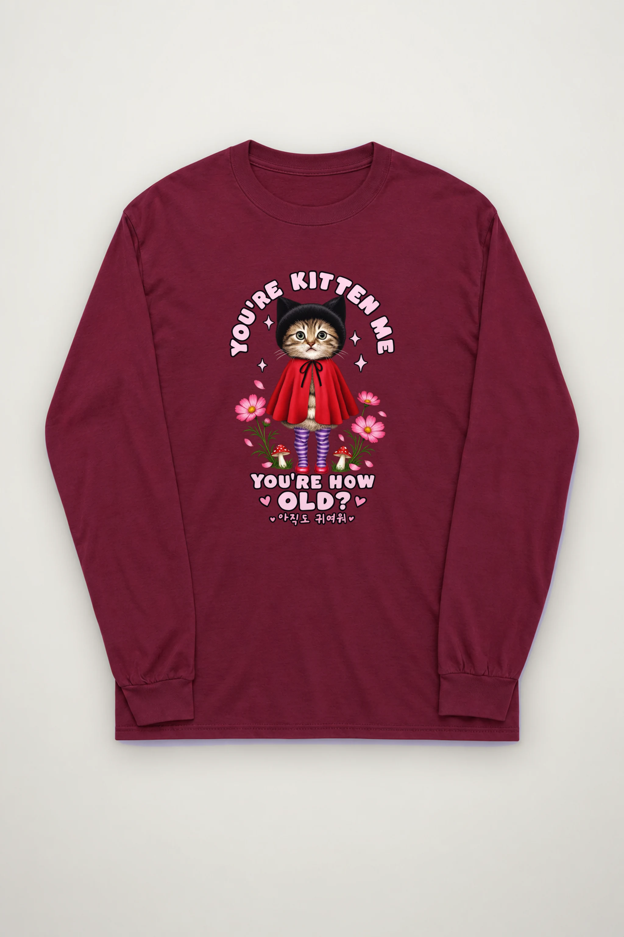 "Still Cute Kitten" Unisex Longsleeve T-shirt