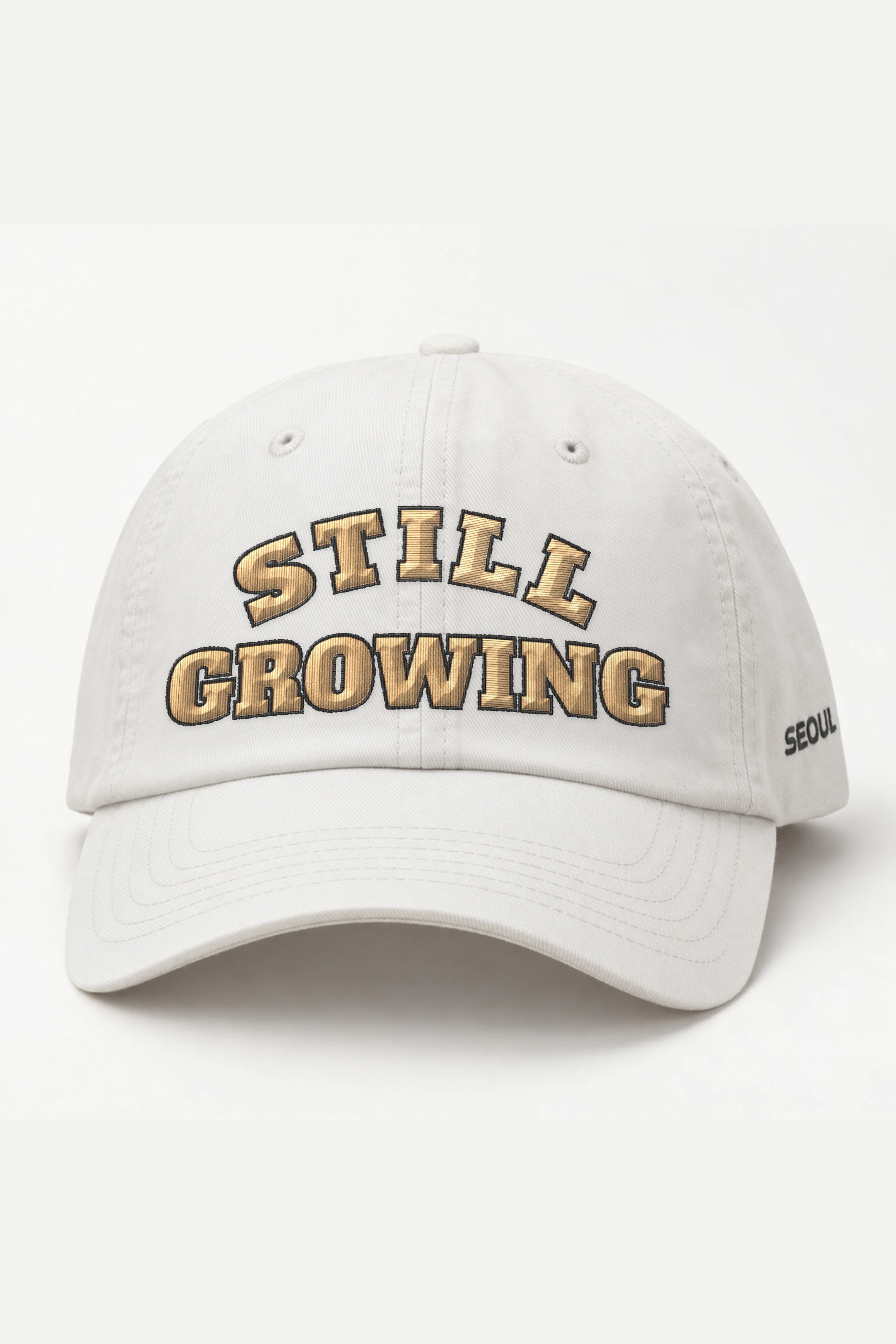 "Still Growing" Classic Dad Hat · Embroidered — white/cap-front