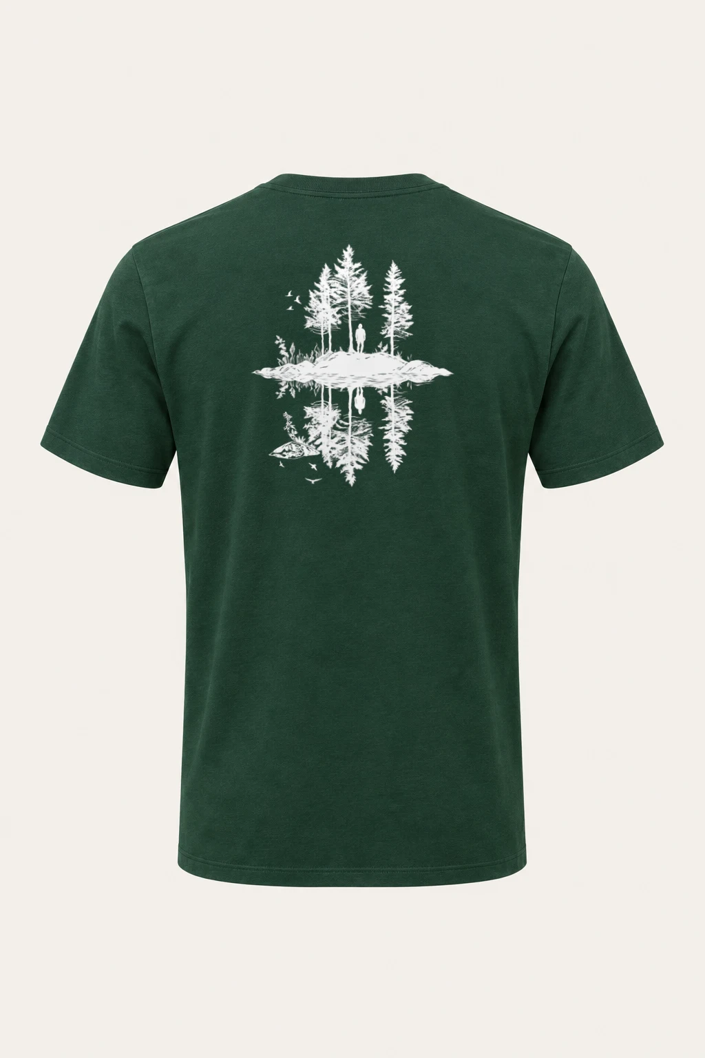 "Still Water Pines" Heavyweight Unisex Crewneck T-shirt | Gildan 5000