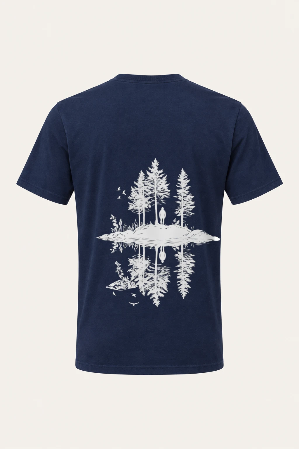 "Still Water Pines" Heavyweight Unisex Crewneck T-shirt | Gildan 5000