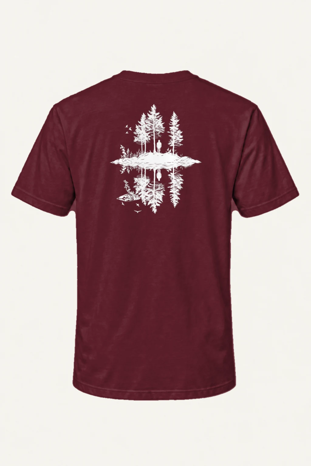 "Still Water Pines" Heavyweight Unisex Crewneck T-shirt | Gildan 5000
