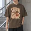 "Stirring the Small Hours" Men's Oversized Heavyweight Crewneck T-Shirt