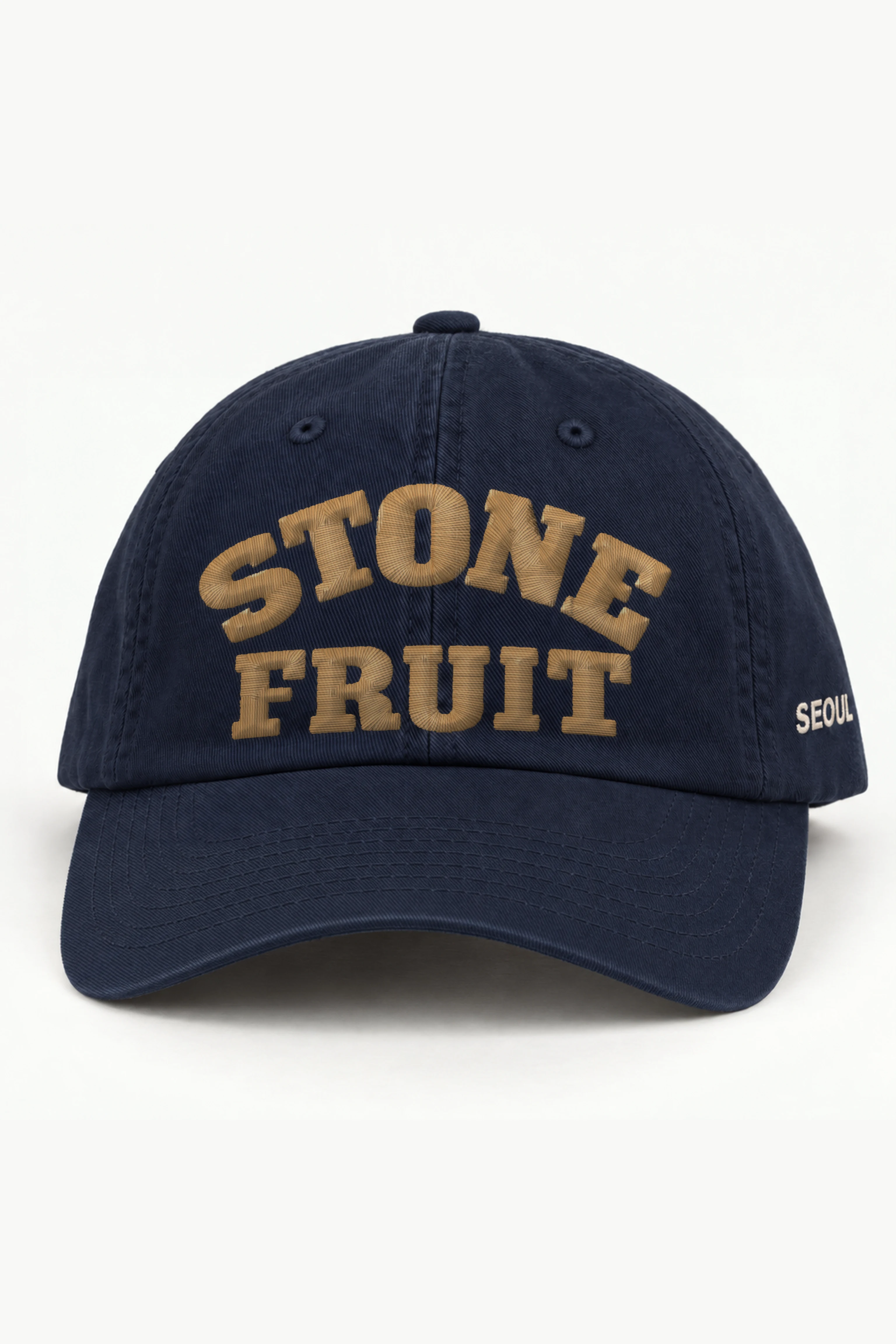 "Stone Fruit" Classic Dad Hat · Embroidered — navy/cap-front