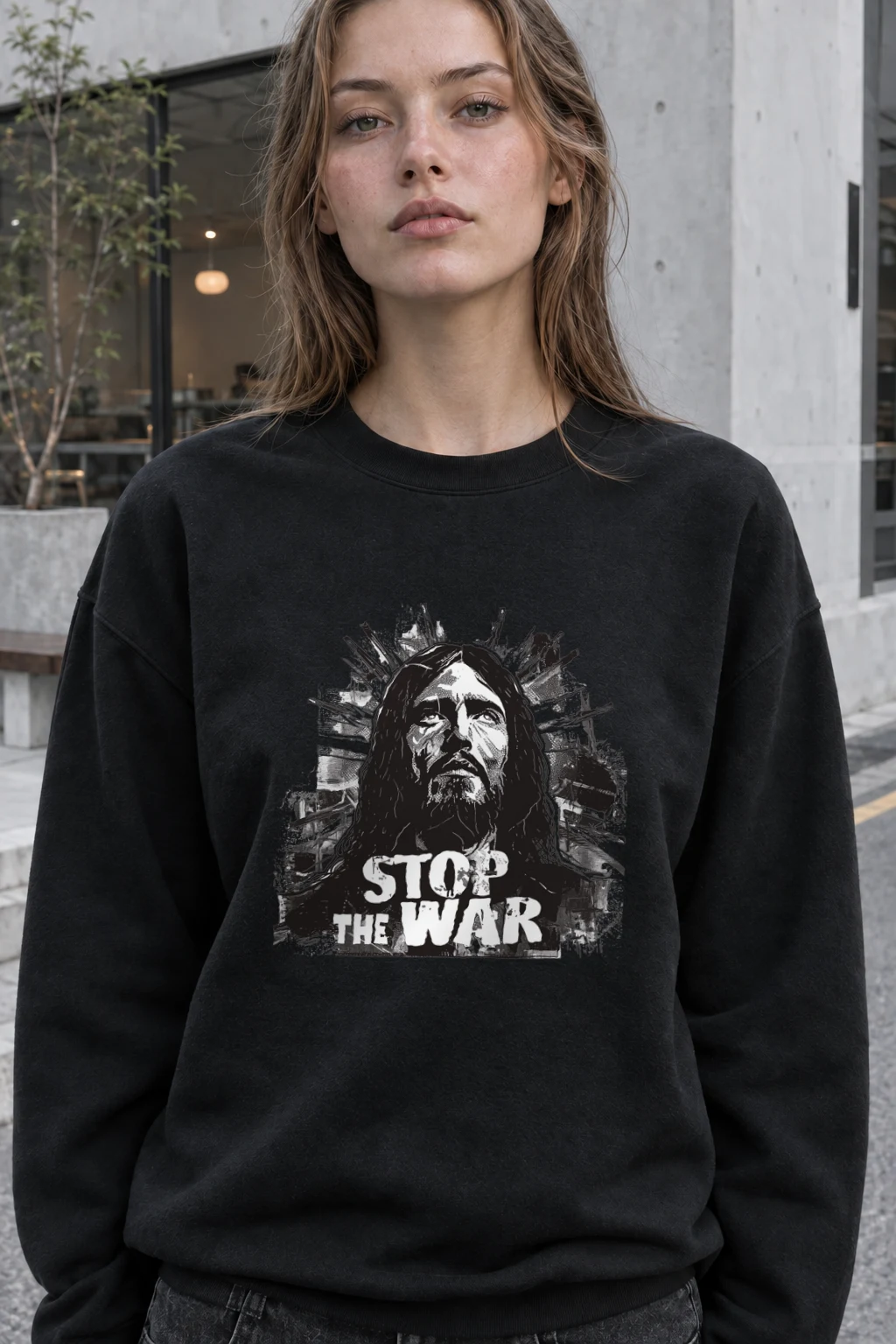 "Stop The War" Heavy Blend Unisex Crewneck Sweatshirt | Gildan 18000