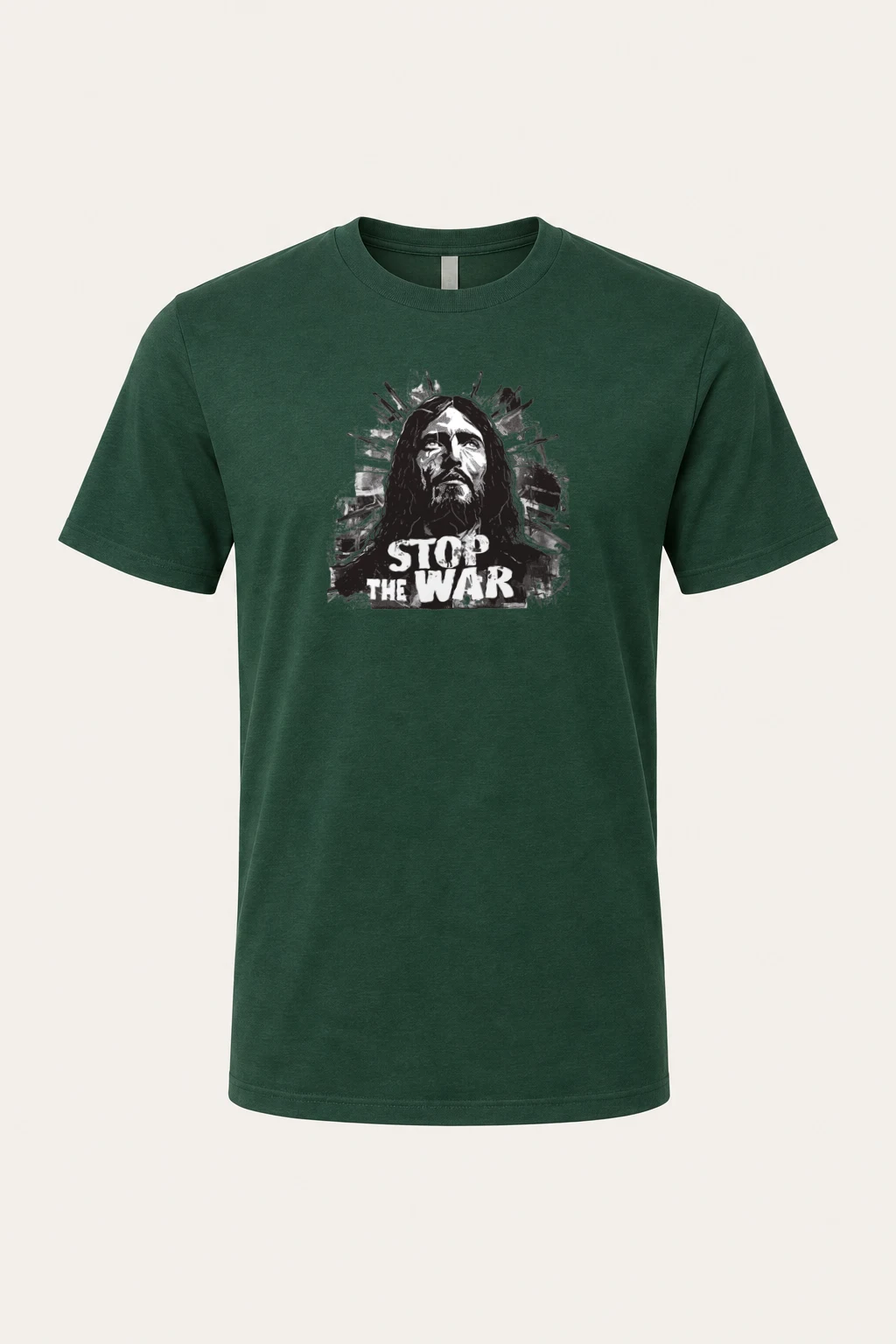 "Stop The War" Heavyweight Unisex Crewneck T-shirt | Gildan 5000
