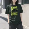 "Stop Thinking" Heavyweight Unisex Crewneck T-shirt | Gildan 5000