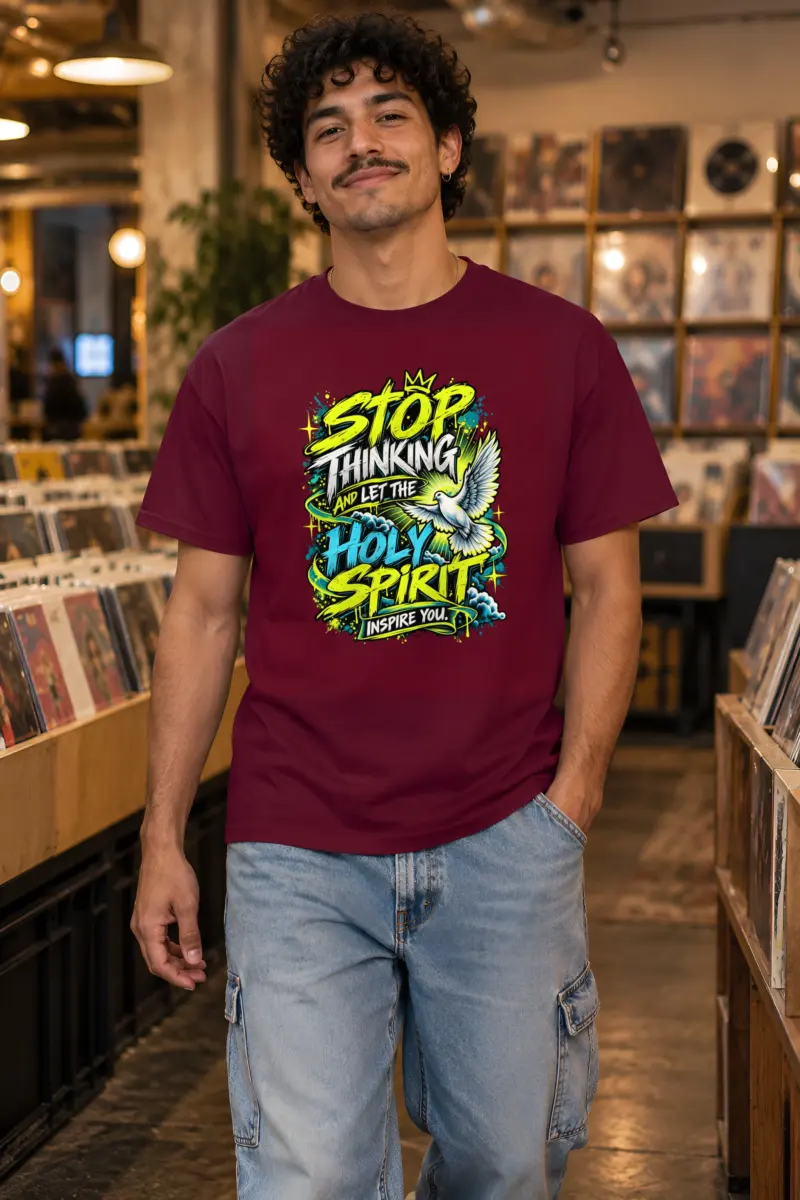 "Let the Spirit Inspire" Heavyweight Unisex Crewneck T-shirt
