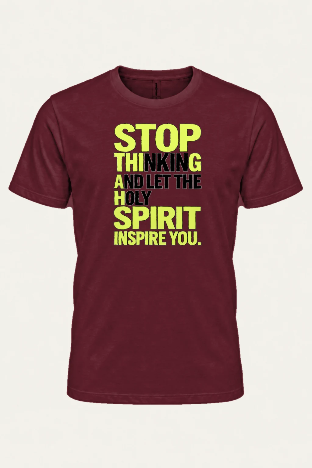 "Stop Thinking" Heavyweight Unisex Crewneck T-shirt | Gildan 5000