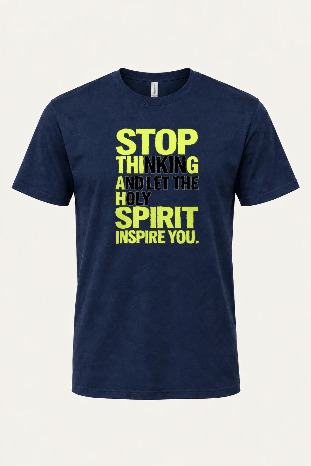 "Stop Thinking" Heavyweight Unisex Crewneck T-shirt | Gildan 5000
