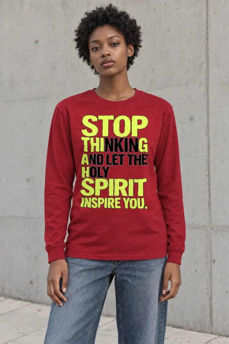 "Stop Thinking" Unisex Longsleeve T-shirt | Gildan 2400