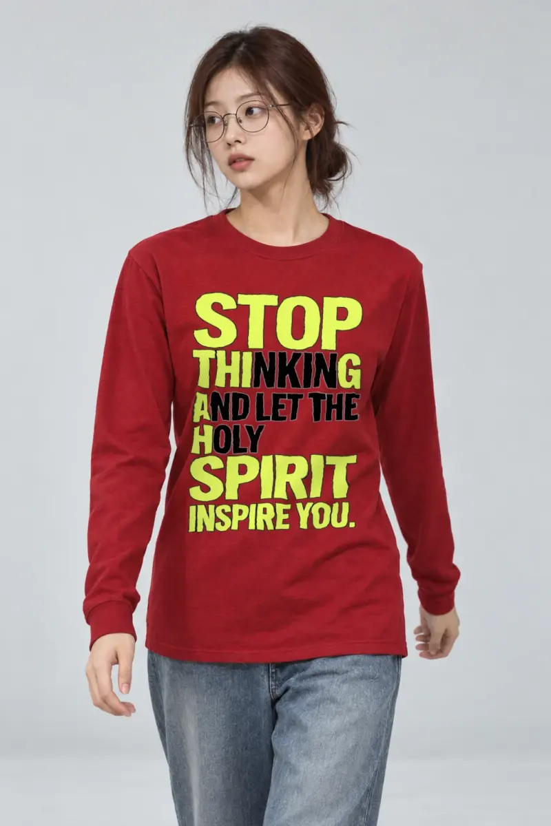 "Stop Thinking" Unisex Longsleeve T-shirt | Gildan 2400