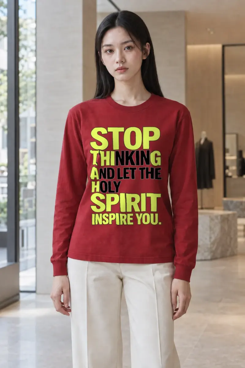 "Stop Thinking" Unisex Longsleeve T-shirt | Gildan 2400