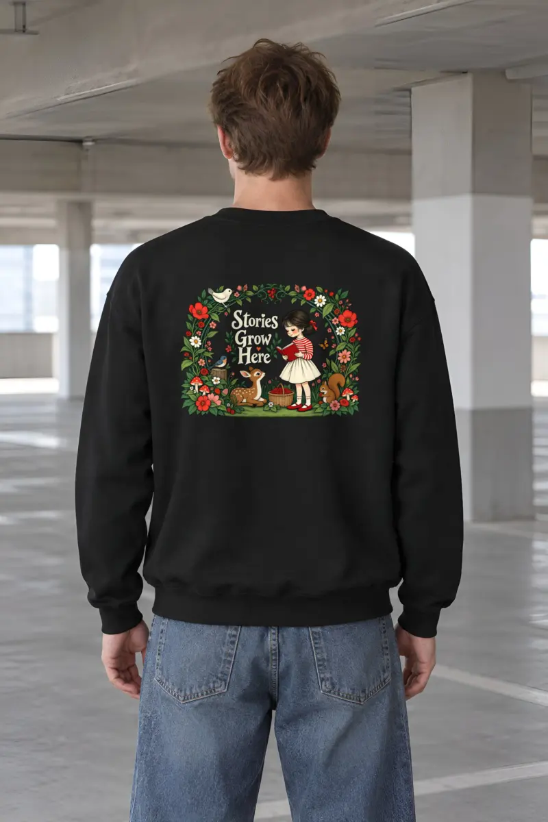 "Stories Grow Here" Heavy Blend Unisex Crewneck Sweatshirt