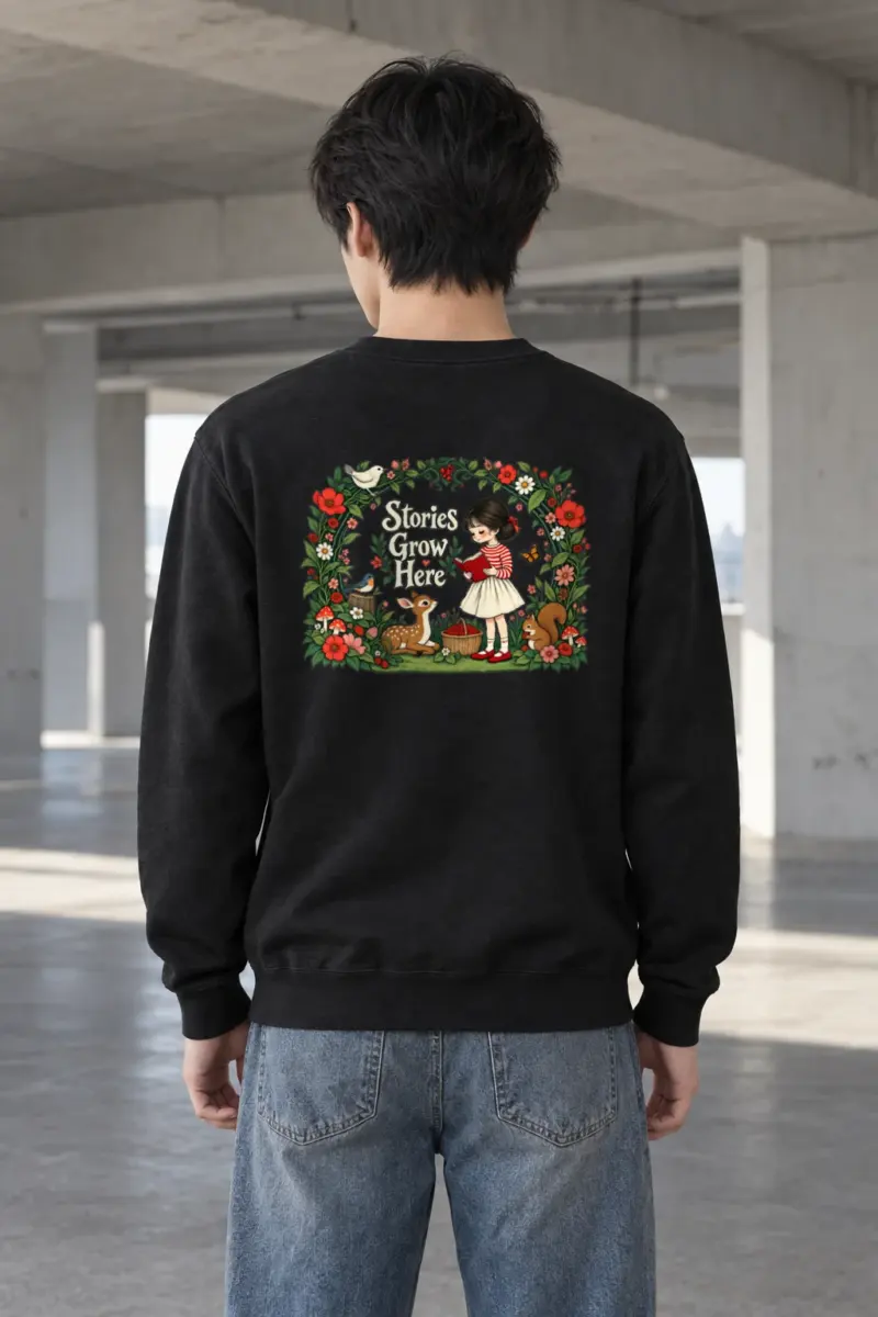 "Stories Grow Here" Heavy Blend Unisex Crewneck Sweatshirt