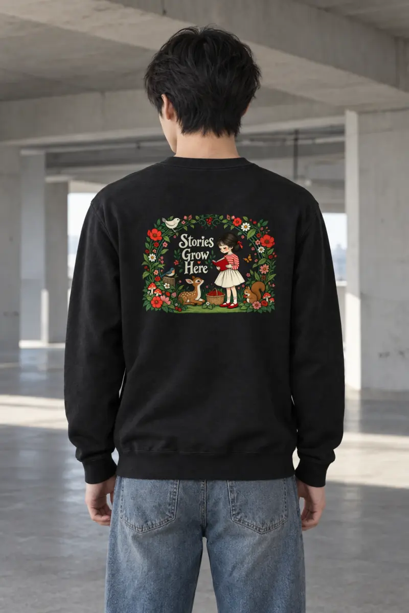 "Stories Grow Here" Heavy Blend Unisex Crewneck Sweatshirt