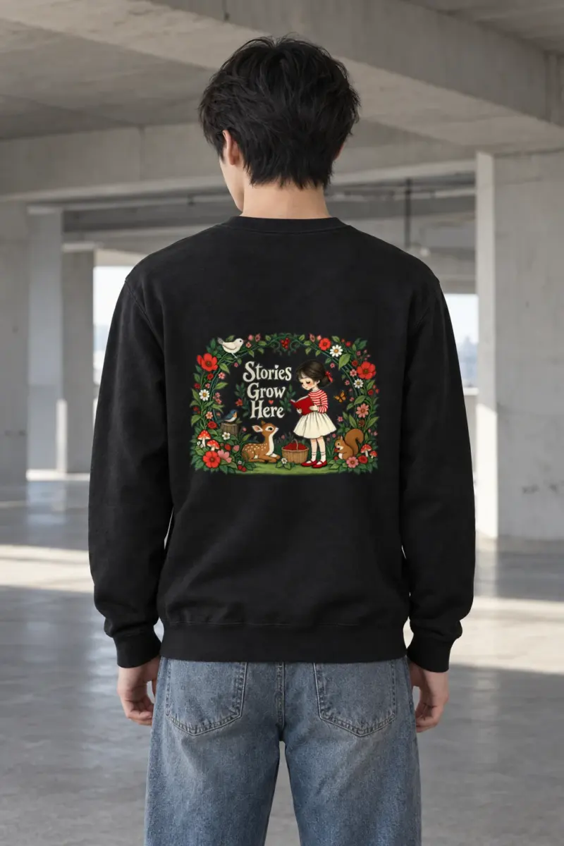 "Stories Grow Here" Heavy Blend Unisex Crewneck Sweatshirt