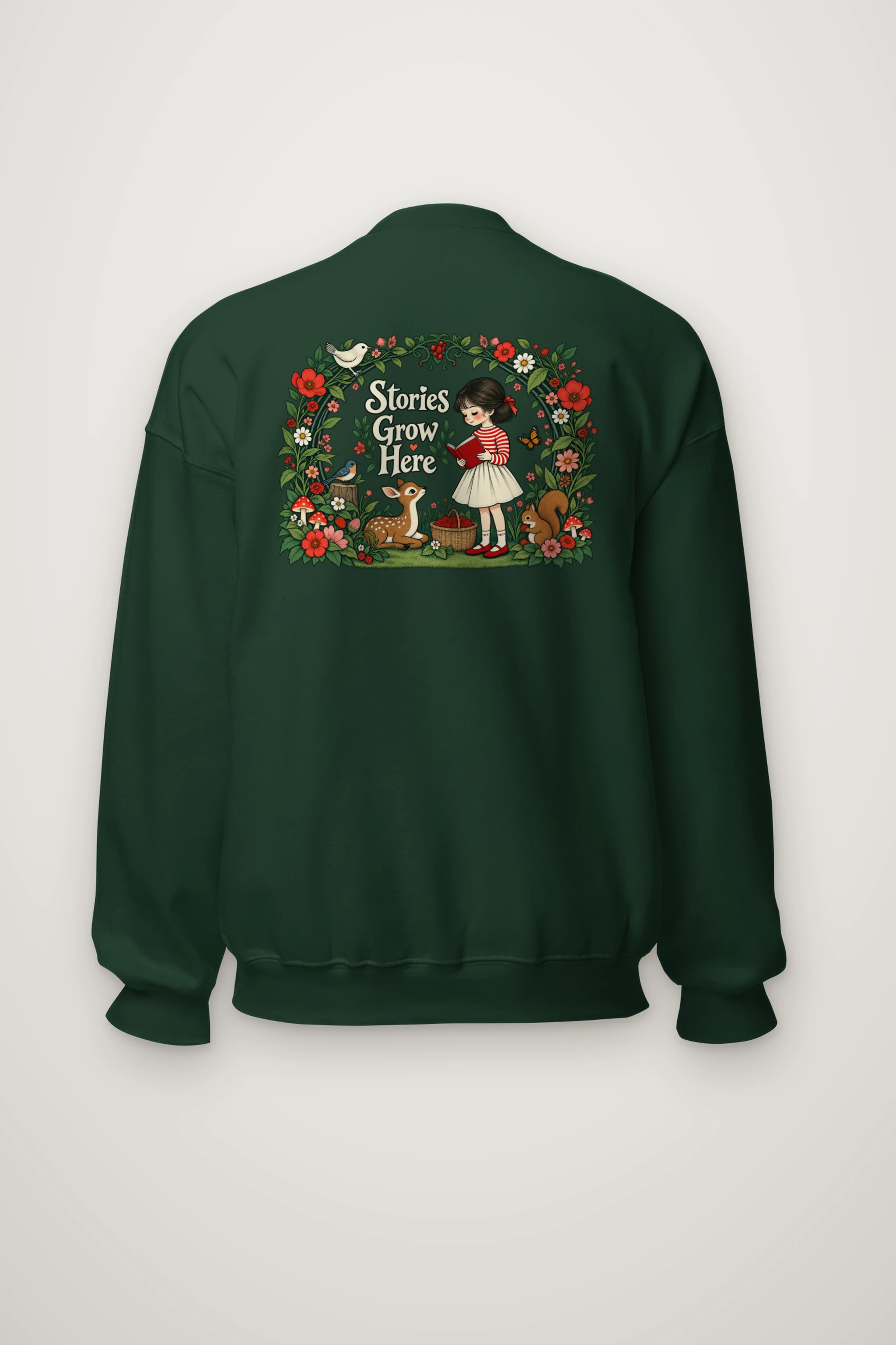 "Stories Grow Here" Heavy Blend Unisex Crewneck Sweatshirt