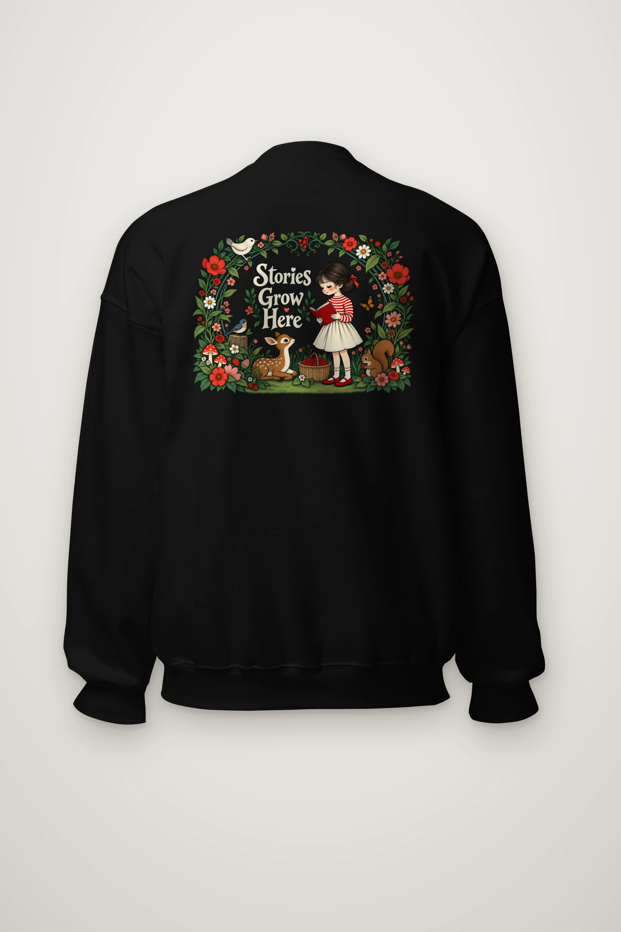 "Stories Grow Here" Heavy Blend Unisex Crewneck Sweatshirt