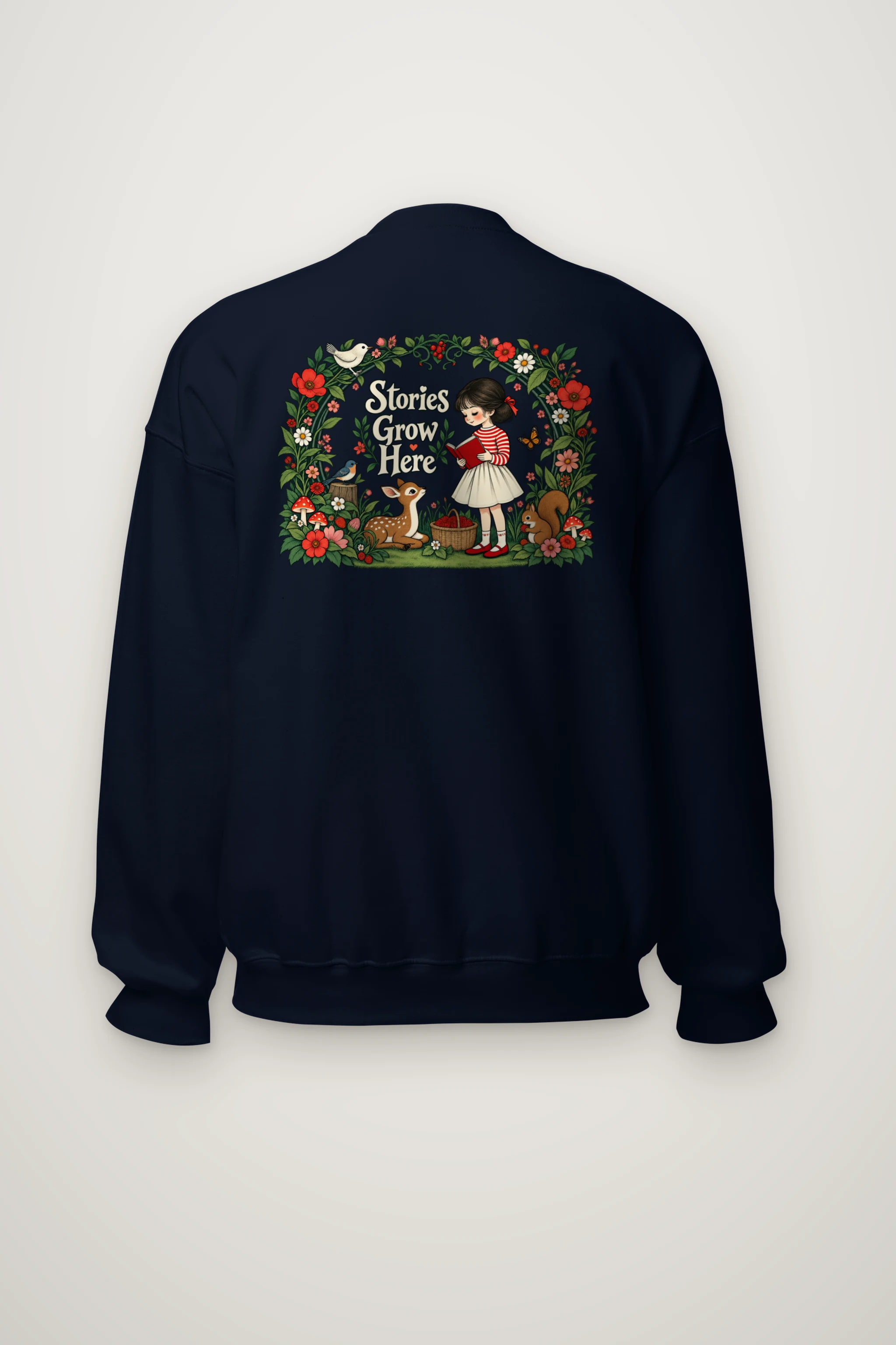 "Stories Grow Here" Heavy Blend Unisex Crewneck Sweatshirt