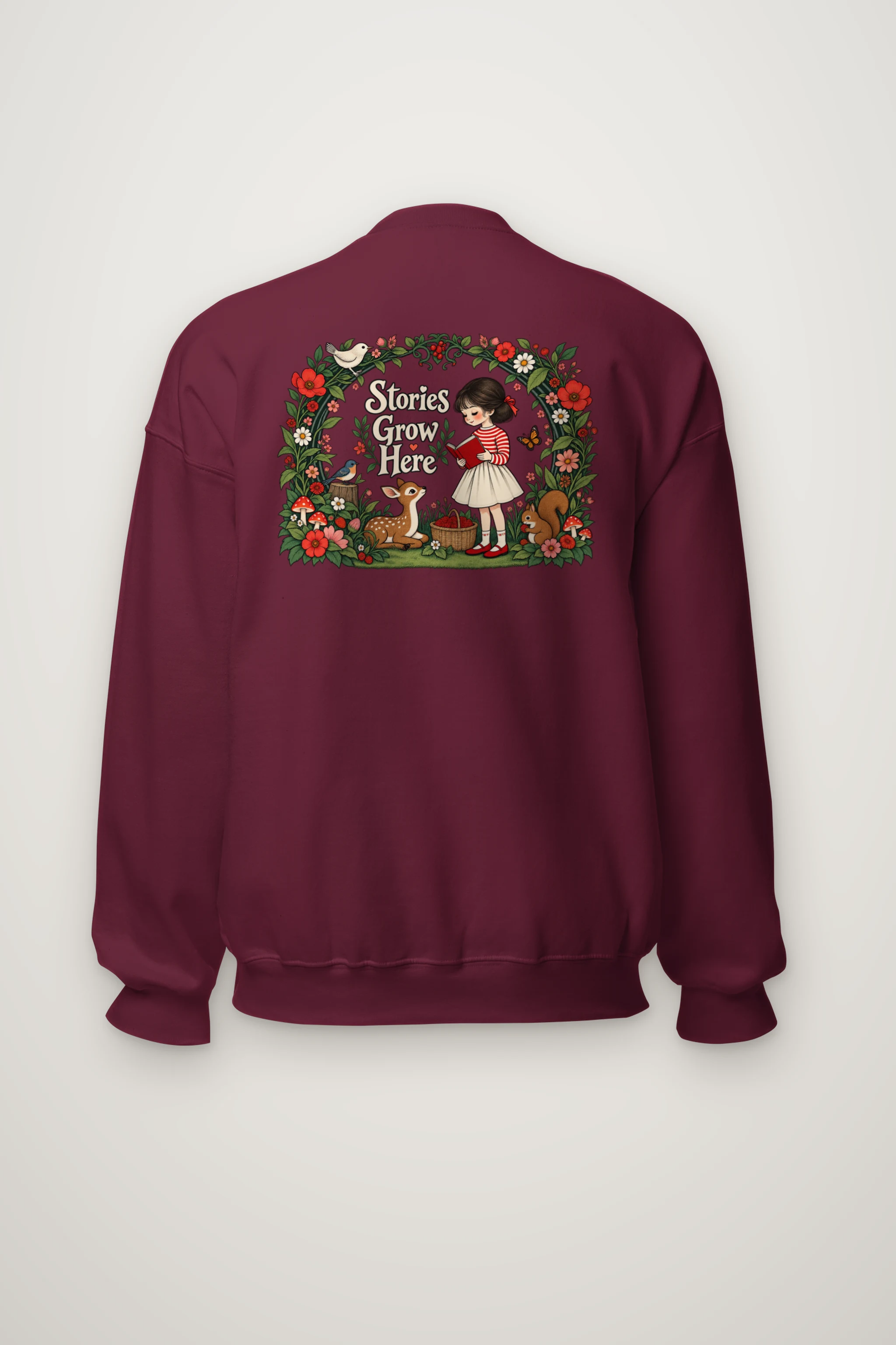"Stories Grow Here" Heavy Blend Unisex Crewneck Sweatshirt