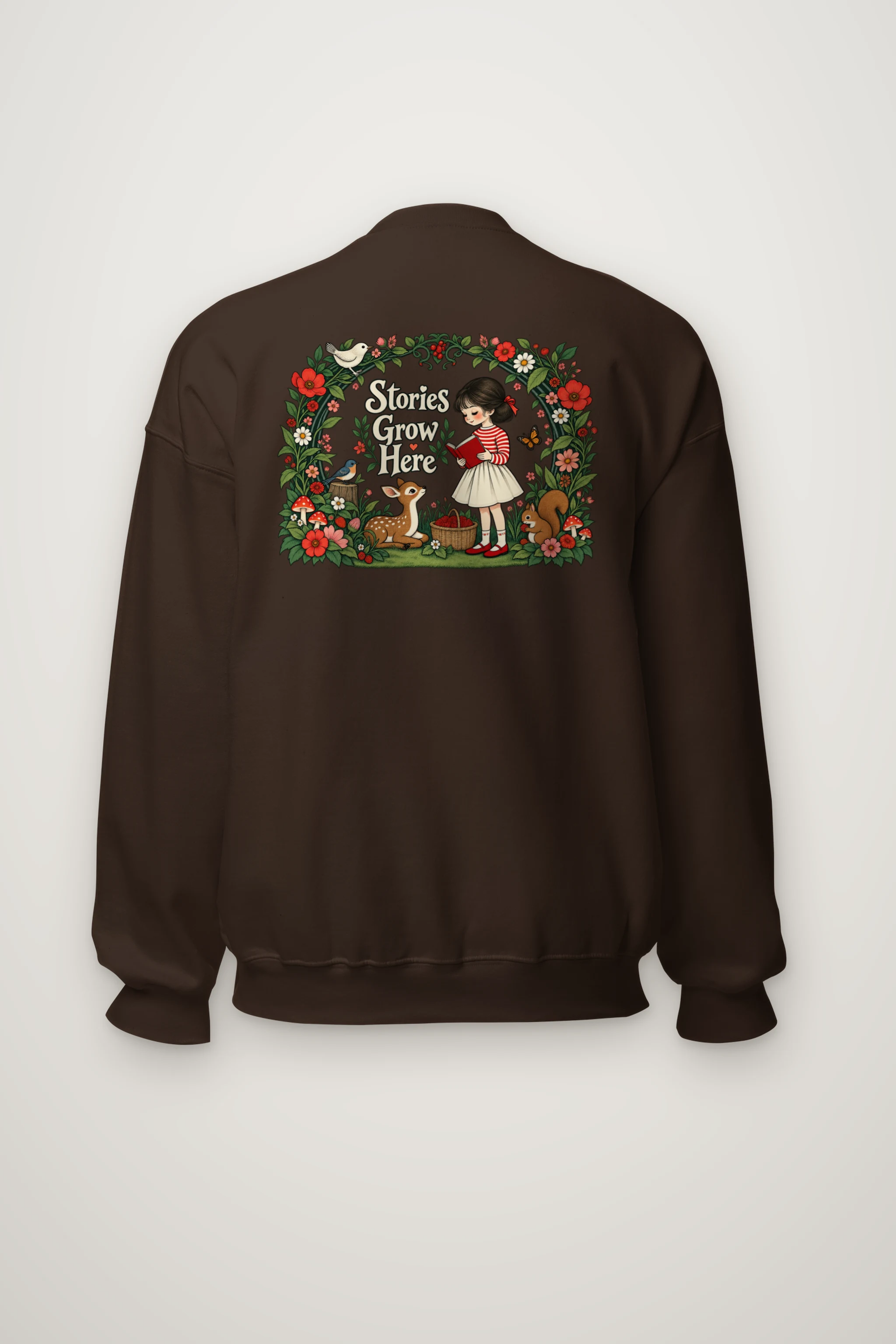 "Stories Grow Here" Heavy Blend Unisex Crewneck Sweatshirt