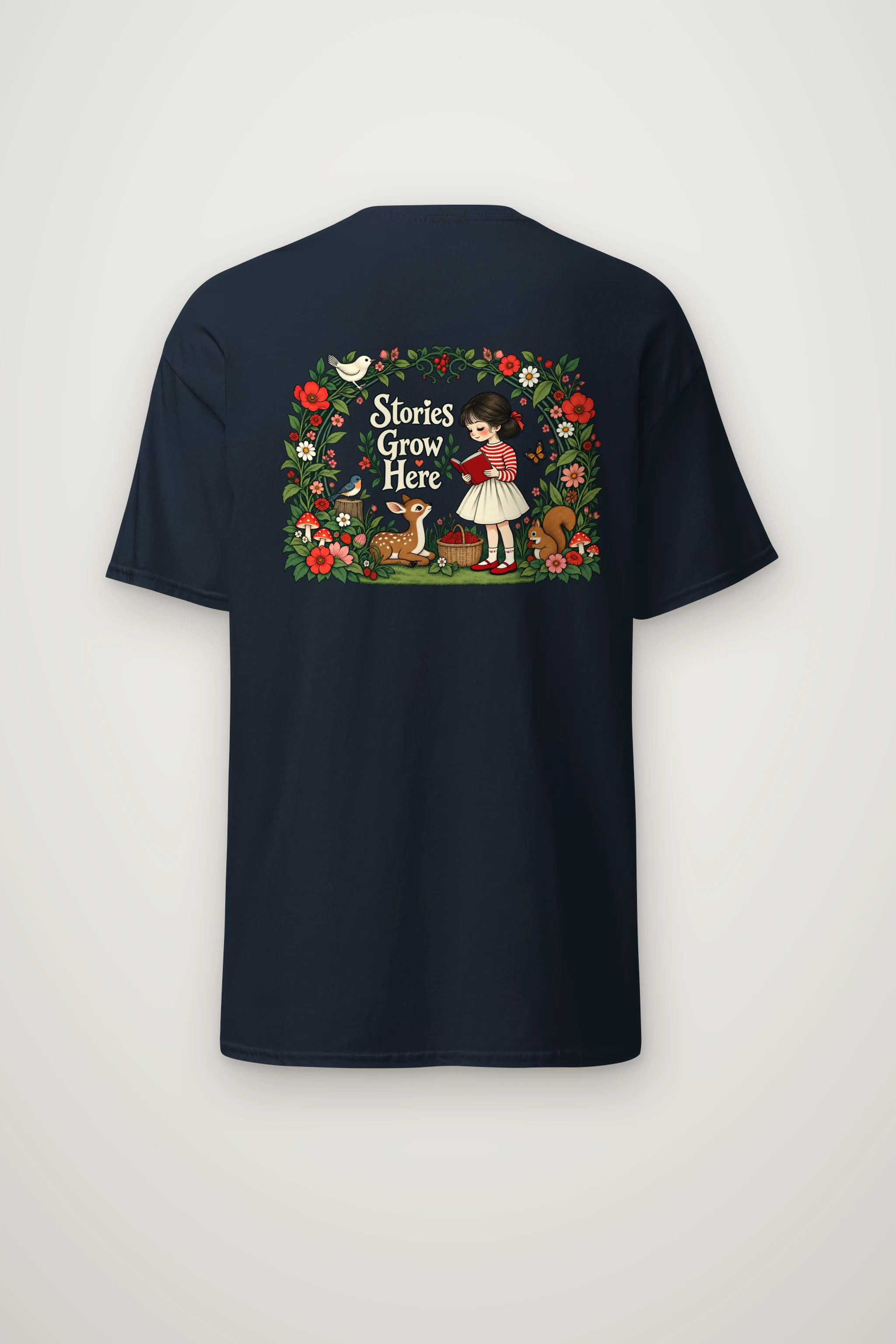 "Stories Grow Here" Heavyweight Unisex Crewneck T-shirt