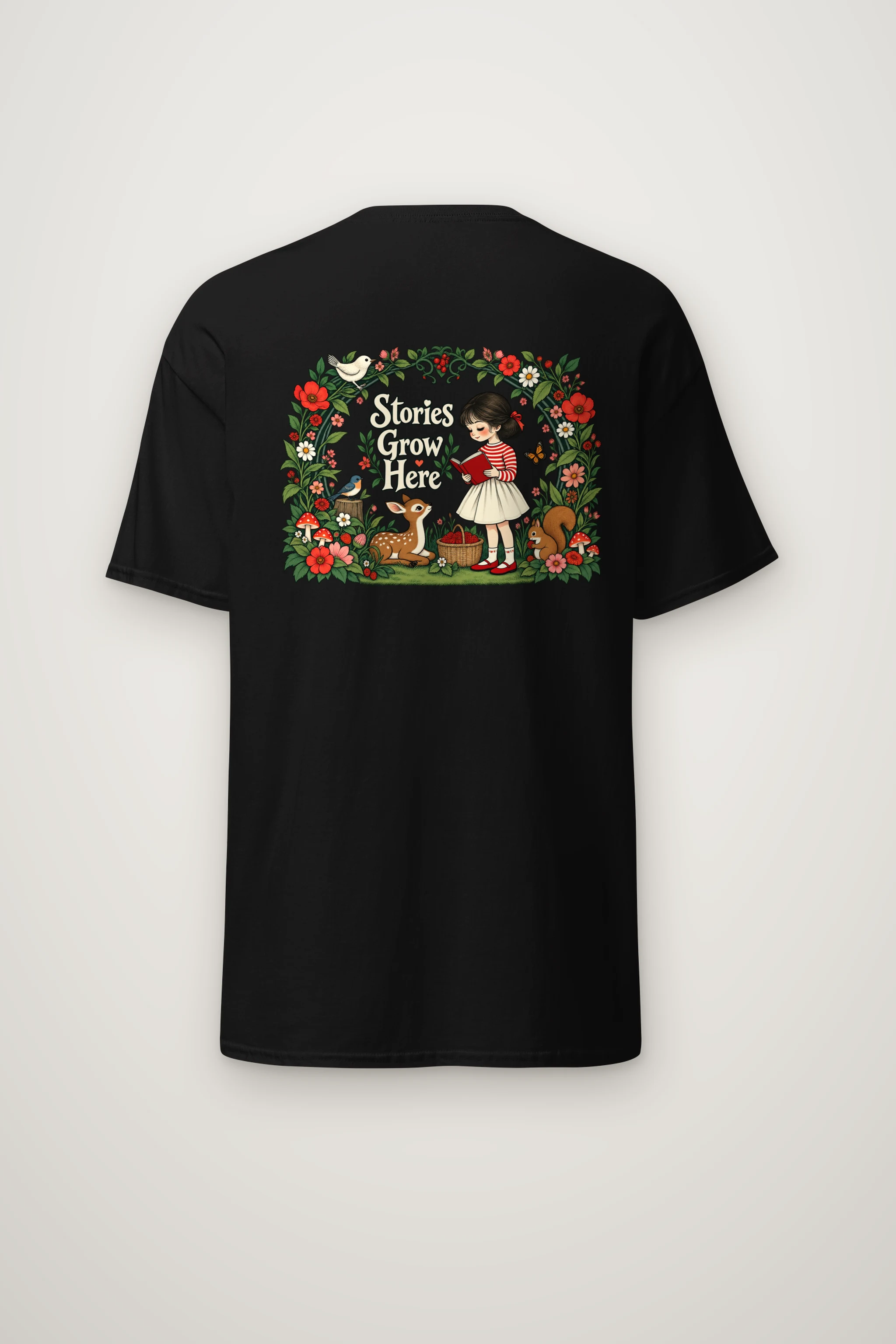 "Stories Grow Here" Heavyweight Unisex Crewneck T-shirt