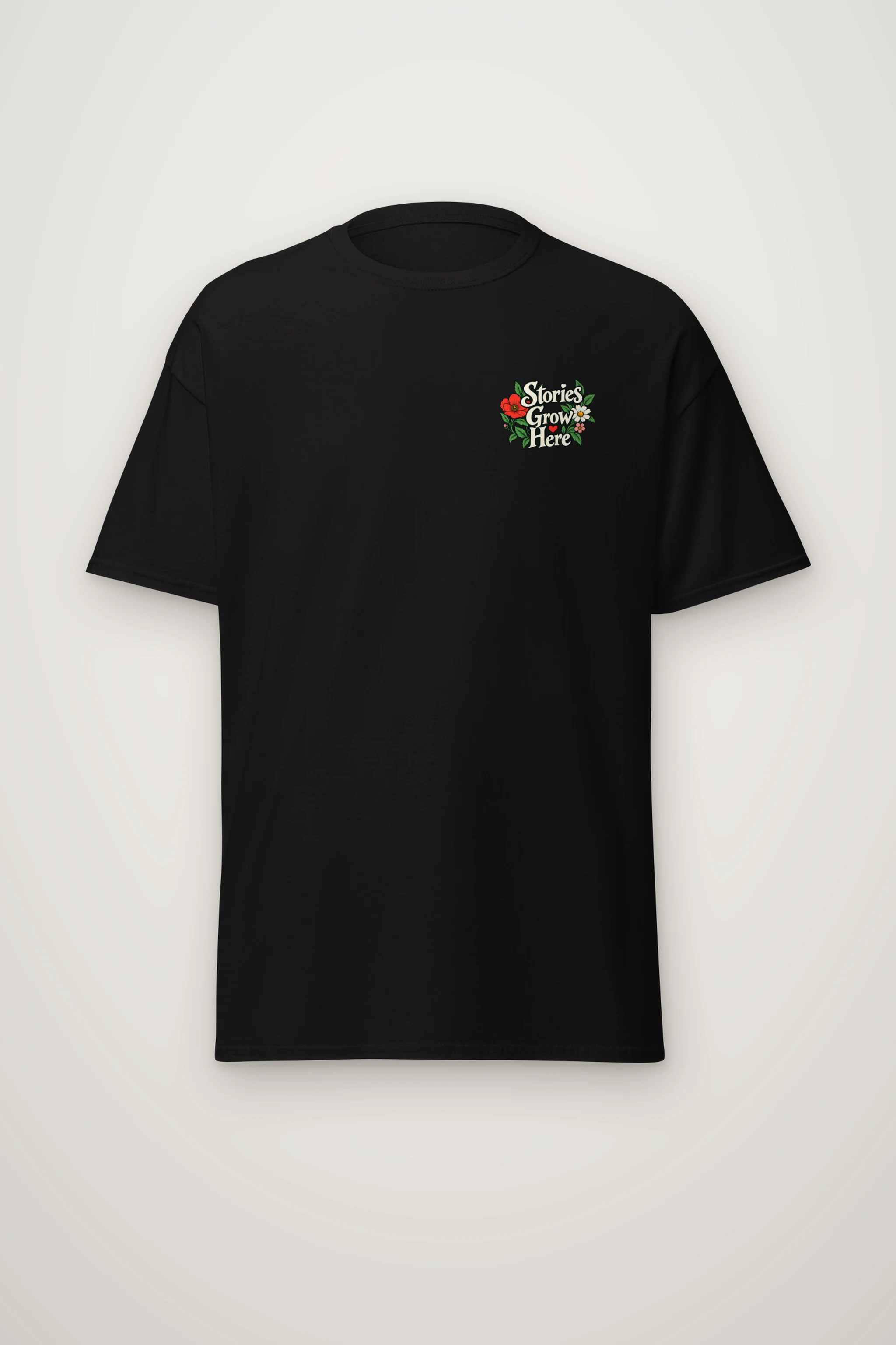 "Stories Grow Here" Heavyweight Unisex Crewneck T-shirt