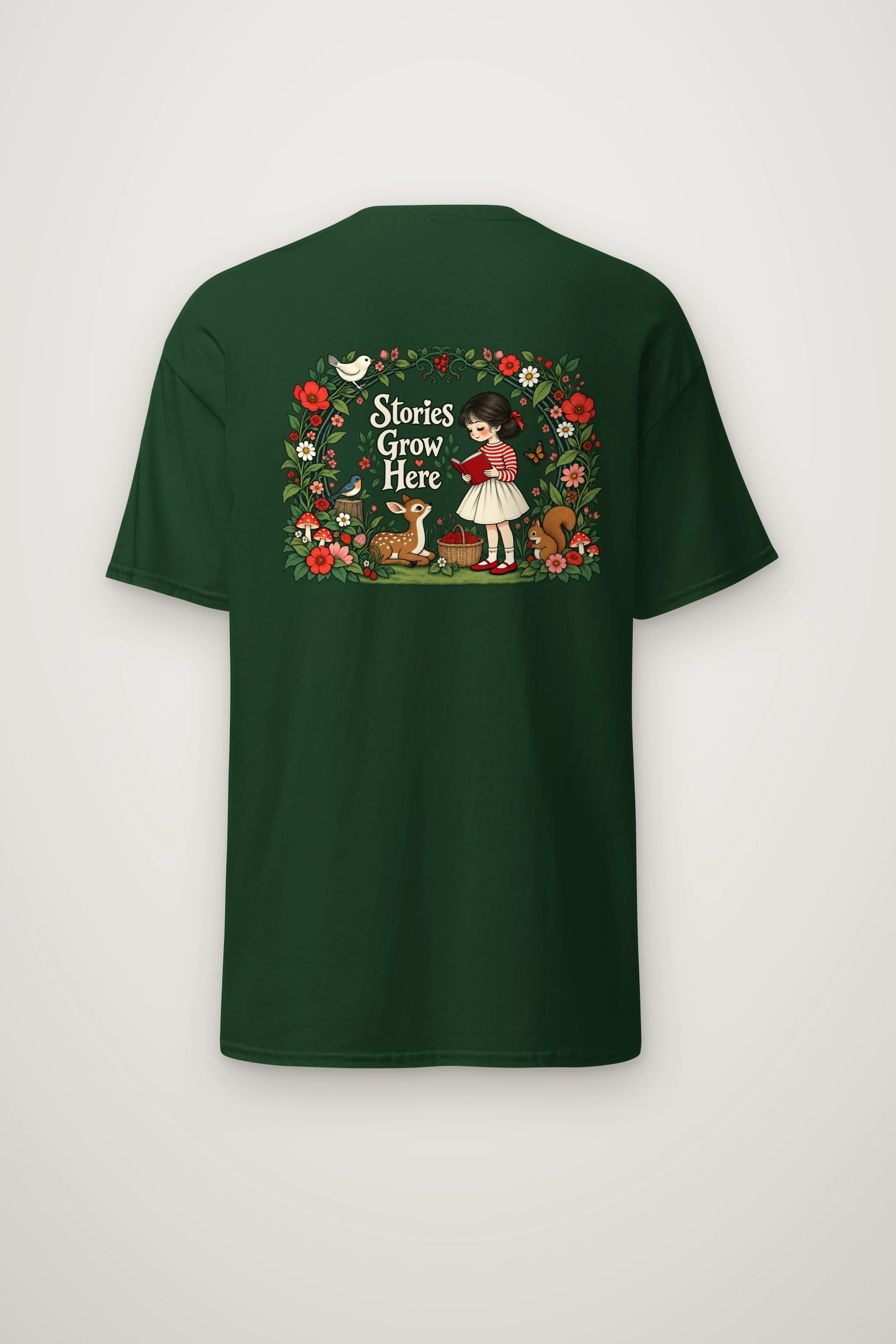 "Stories Grow Here" Heavyweight Unisex Crewneck T-shirt