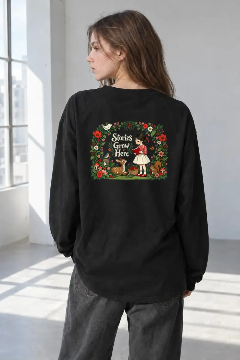 "Stories Grow Here" Unisex Longsleeve T-shirt | Gildan 2400