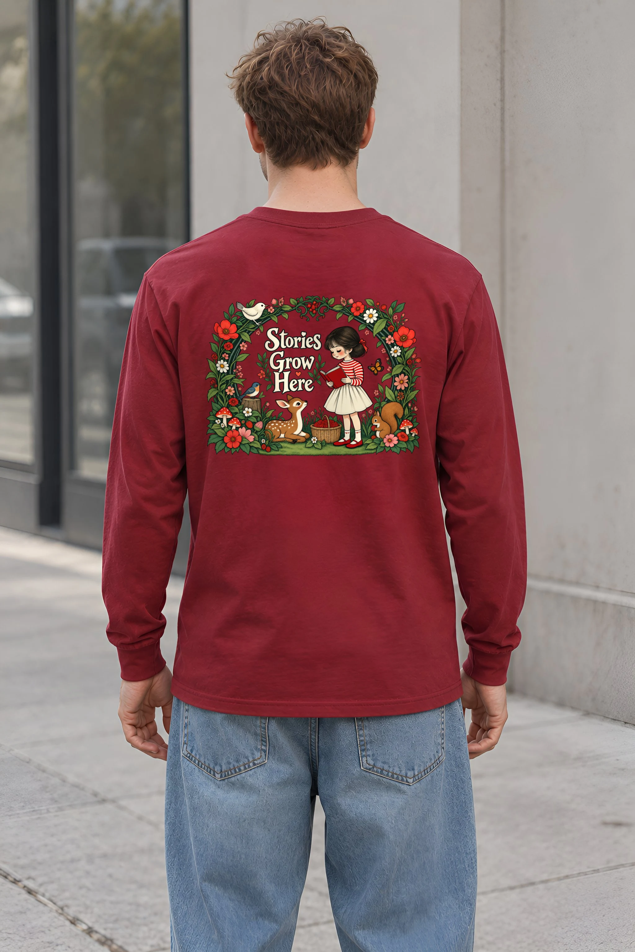 "Stories Grow Here" Unisex Longsleeve T-shirt
