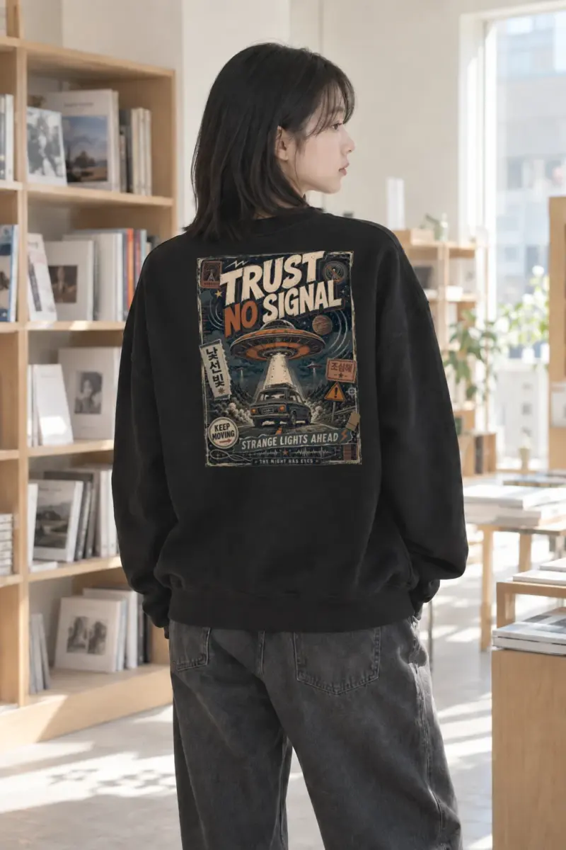 "Strange Lights Ahead" Heavy Blend Unisex Crewneck Sweatshirt | Gildan 18000