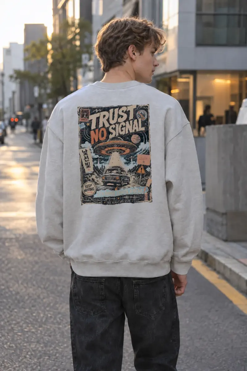 “Strange Lights Ahead” Heavy Blend Unisex Crewneck Sweatshirt | Gildan 18000