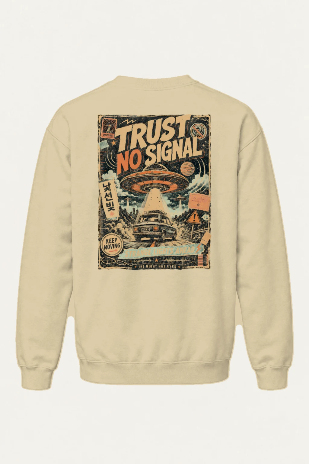 "Strange Lights Ahead" Heavy Blend Unisex Crewneck Sweatshirt | Gildan 18000