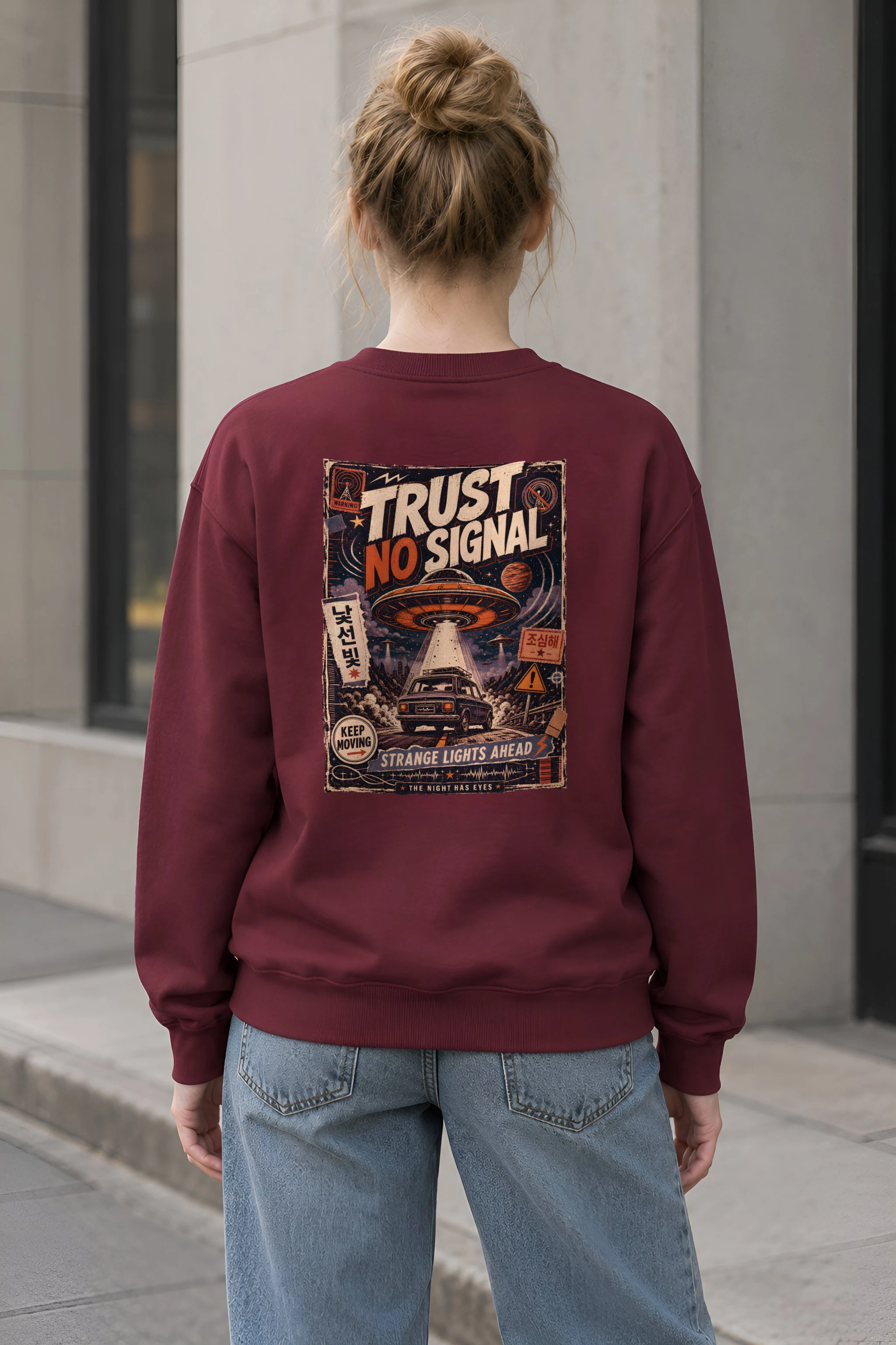 "Strange Lights Ahead" Unisex Crewneck Sweatshirt
